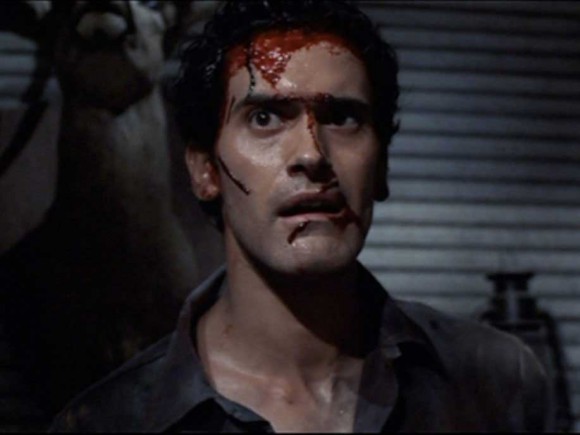 Bruce Campbell as Ash in The Evil Dead