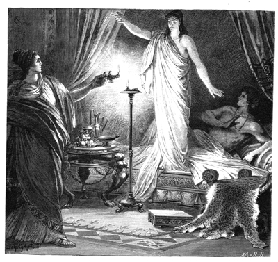 Engraving from Goethe's The Bride of Corinth